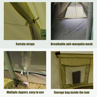 Tenda Camping Outdoor Glamping Besar Multi Orang Kokoh Tahan Angin Portabel Grosir HOMFUL