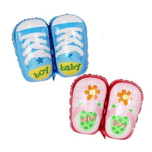 <span class=keywords><strong>Feliz</strong></span> <span class=keywords><strong>cumpleaños</strong></span> decoración suministros <span class=keywords><strong>55</strong></span>*75CM zapatos de bebé globo de la hoja de aluminio - Product Image 2