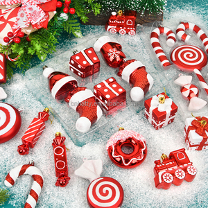 Offre Spéciale – Grandes Décorations de Noël en PVC, Pendentifs de Luxe pour l'Affichage Festif, Décorations de Noël Peintes à la Main en Forme de Sucette Sucrée Colorée - Product Image 1