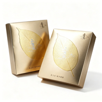 Boîte d'emballage rigide pour masque facial, personnalisée en papier kraft, produits de soin de la peau haut de gamme, gaufrage, papier cartonné blanc, logo personnalisé