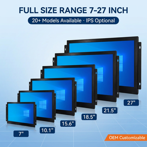 Moniteur tactile industriel à cadre ouvert de 10,1 15,6 18,<span class=keywords><strong>5</strong></span> 21,<span class=keywords><strong>5</strong></span> 23,6 pouces, écran LCD large 16:9 avec boîtier métallique pour HMI, kiosque, automatisation - Product Image 1