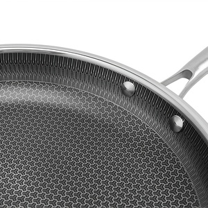 Juego de Utensilios de Cocina de Inducción de Acero Inoxidable 304 Antiadherente de Triple Capa Personalizado al por Mayor 20/24/28 cm Sartén de Cerámica con Diseño de Panal <span class=keywords><strong>para</strong></span> Cocina Casera - Product Image 6