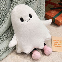 Peluche fantôme d'Halloween, coussin décoratif mignon, peluches blanches effrayantes, jouets en peluche amusants personnalisés en usine pour cadeaux de fête