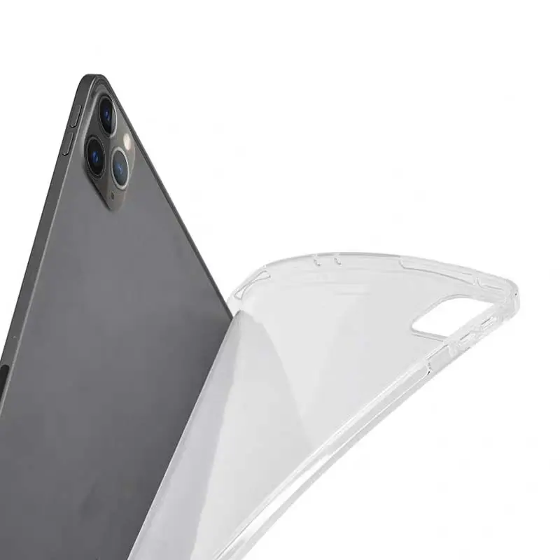 Mooie Gelei Kleur Transparante Rand Witte Achterkant Zwarte Kleur Zachte TPU Bescherming Tablet Case Voor Ipad Mini 2 3 4 5 Universeel