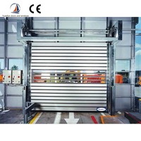 Porte à enroulement isolée en alliage d'aluminium Yuanfan pour extérieur industriel, automatique, coupe-vent, surface finie, 12m x 12m, personnalisable
