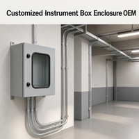 Boîtier de commande électrique en acier laminé à froid OEM, montage mural, armoire à instruments avec porte verrouillable