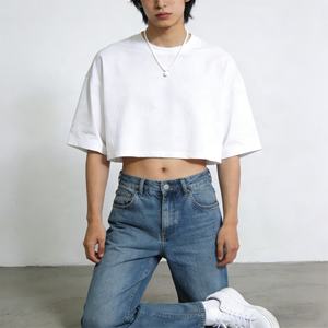 Crop Top da Uomo con Logo Personalizzato, Vestibilità Ampia, Casual, 100% Stile Vintage, Streetwear, <span class=keywords><strong>Moda</strong></span> Y2K, Sportivo - Product Image 3