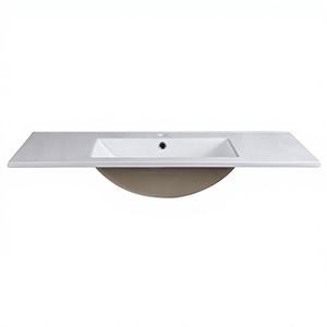Évier de salle de bain rectangulaire en céramique blanc moderne de 40 pouces à encastrer, haute dureté, personnalisé, avec drain, pour meuble sous-vasque de style <span class=keywords><strong>continental</strong></span> - Product Image 2