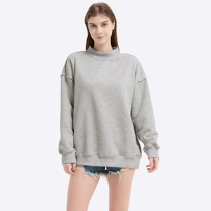 Biểu Tượng Tùy Chỉnh In Cổ Điển Có Thể Đảo Ngược Unisex Mock Cổ Áo Cotton Quá Khổ Mockneck Áo Thun Áo Nhà Sản Xuất - Product Image 4