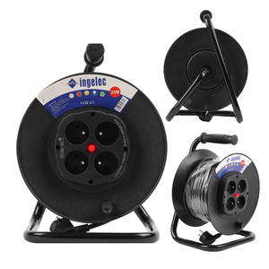 Carrete de bobinado de alta potencia <span class=keywords><strong>Ingelec</strong></span>, enchufe Industrial de 25m, carrete móvil, protección contra fugas, calibre europeo estándar europeo - Product Image 1