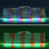 WS2812B RGB Flexible 16x16 8x32 256Leds Pixel Panneau Matrice Écran Led Module WS2812 IC ECO Adressable Individuellement DC5V