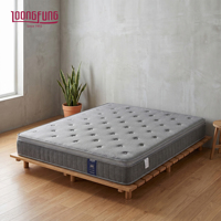 OEM/ODM LOONGFUNG Roll-Up Moderne Holzkohlegraue Hybrid-Matratze Taschenfederkern Kühlende Gel-Memoryschaum für Hotelprojekte