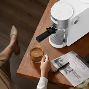 Mesin kafe espresso 2 in 1, mesin espresso kopi dengan dispenser susu