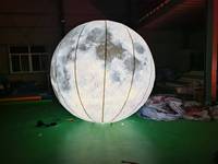 Ballon publicitaire géant gonflable personnalisé, imprimé UV, étanche, lumineux par LED, en forme de lune ou de planète, pour décorations de fête uniques et résistantes aux intempéries