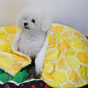 Forniture per animali domestici coperta in pile per cani di alta qualità moda bellezza personalizzabile comoda calda coperta per cani Sherpa invernale