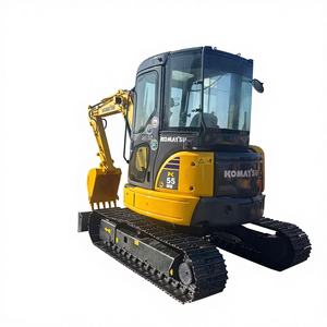 Excavatrice Komatsu PC55 PC55MR 5,5 tonnes d'occasion 100% d'origine du Japon avec pouce hydraulique et patins en caoutchouc, inégalée dans les espaces restreints - Product Image 3