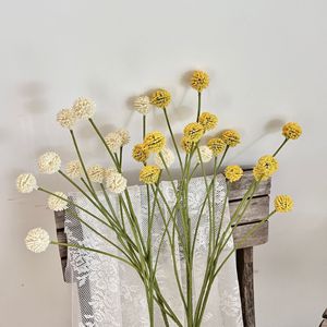 Artificial Chestnut Fruit Golden Ball 5 Head Dandelion <b>Plastic</b> Home Decor Wedding Props Living Room <b>Table</b> Flower - Product Image 4