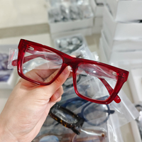 Vente en gros de montures en acétate d'épaisseur de liquidation Montures de lunettes de grande taille Montures de lunettes en acétate Monture de lunettes optiques pour hommes et femmes