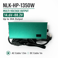 Chargeur de batterie lithium-ion 220V 240V AC, sortie multi-tension 1350W pour voiture électrique, chariot élévateur, AGV et voiturette de golf