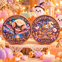 Pièce de monnaie en cuivre pur 999 de 1 oz, artisanale, mignonne, en forme de dessin animé, pour Halloween, avec boîte cadeau, impression UV 3D en relief, objet de collection, souvenir