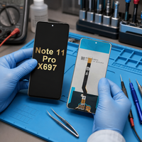 Écran LCD avec châssis pour Infinix Note 11 Pro Tecno Pova 3 5G X697 X698 – Remplacement de l'assemblage numériseur tactile du cadre intermédiaire