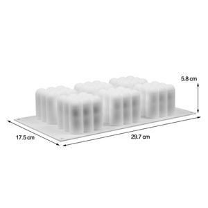 MUYULINS DIY 3D Cube <b>Silicone</b> Mousse Cake 6-Cavity Dessert Handmade Candle Making Mold Reusable Baking <b>Tool</b> - Product Image 4