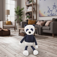 Jouets en peluche colorés en velours côtelé pour animaux de compagnie, en forme de renard et de singe, résistants aux morsures et aux couinements, pour chiens - Vente en gros