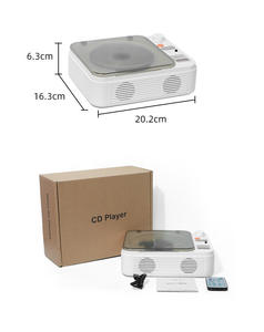 <b>Custom</b> Retro Portable <b>CD</b> Player Dual Speaker BT Desktop Audio Player with Remote Control - Product Image 6