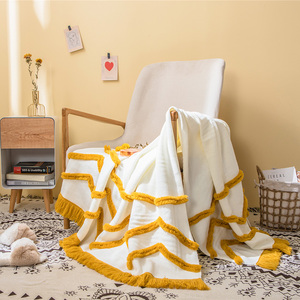 Y-W punto estilo Retro de la hora de la siesta del bebé decoración de la habitación de la abuela a afgano manta de vuelta - Product Image 3
