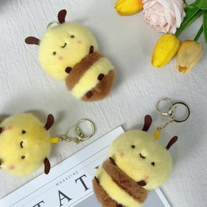 Mini <b>Bee</b> Stuffed Animal Toys Plush <b>Bee</b> Keychain Honeybee Plush Keychain for Room Decor Birthday Baby Shower Animals Party Favors - Product Image 1