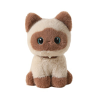 Peluche chat assis mignon style dessin animé Kawaii, rembourrage doux en polyester imitation vison, animal en peluche, décoration de bureau, poupée de confort pour enfants, cadeau