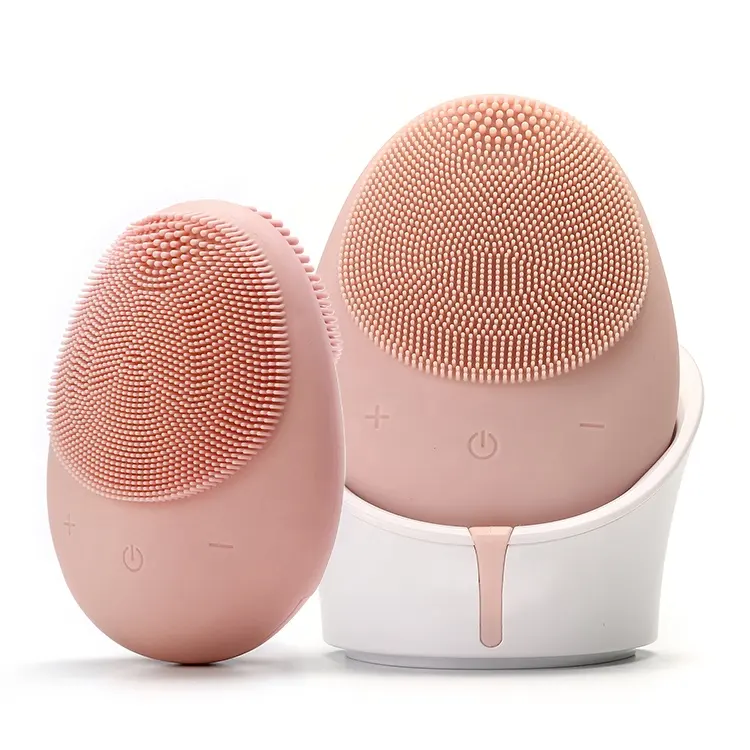 Face Pore Cleaner Electric Facial Cleansing Brush Custom Ultrasonic Skin Care Face Sonic Waterproof Soft Silicone Beauty Device
