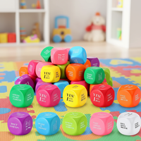 Vente chaude, dés personnalisés, balle anti-stress en mousse PU, colorée, anti-stress, jouets miniatures mignons, adaptés aux fêtes