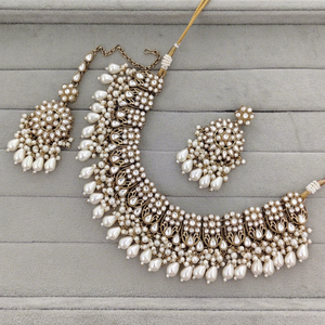 Indian Traditional Antique Gold Plated Kundan Choker Necklace <b>Set</b> Pastel MIX Gemstone Bead Bridal Jewelry <b>Set</b> with Earring - Product Image 1