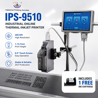 Impresora de Inyección de Tinta Térmica IPS-9510 de 12.7mm para Códigos de Barras, Fechas, Códigos QR GS1, Codificación Tij, Fecha de Caducidad, Botellas y Cajas, con Cartucho de Tinta