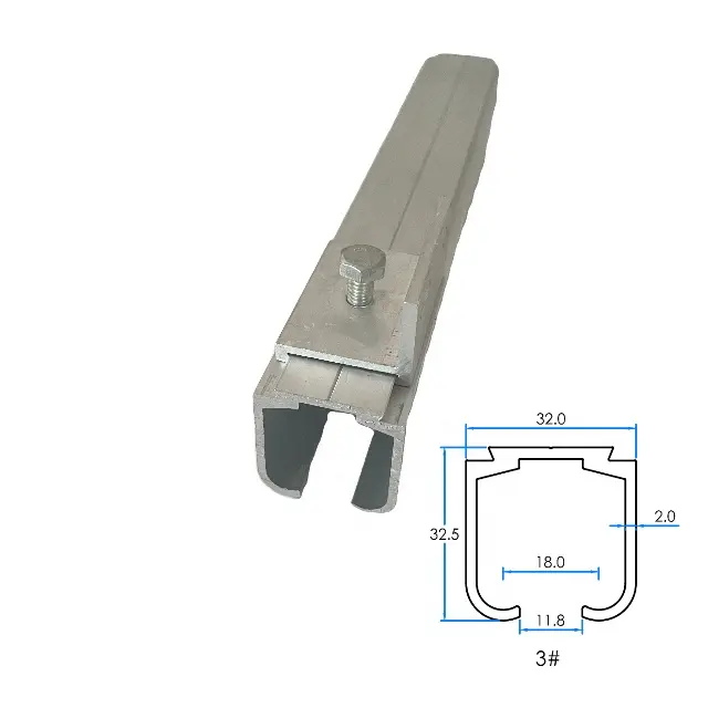 Pintu geser roda rel bi pintu lipat, rel aluminium pintu lipat