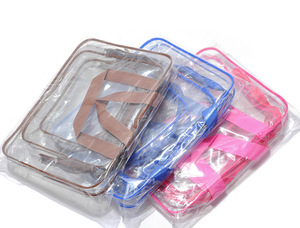 Estilo <span class=keywords><strong>Simple</strong></span> transparente bolsa de cosméticos LOGO puede ser personalizado transparente bolsa de cosméticos - Product Image 3