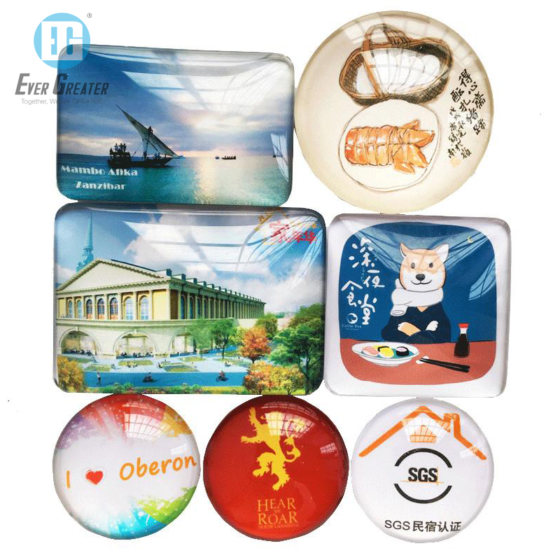 Personal isierte Harz und Glas 3D City Souvenir Home Word Set Magnet Aufkleber Kühlschrank Magnete für Kühlschrank