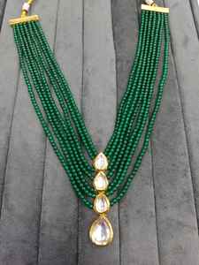 สร้อยคอควอตซ์สำหรับงานแต่งงานของเจ้าสาวในอินเดียสำหรับงานเลี้ยงและงานแต่งงาน - Product Image 2