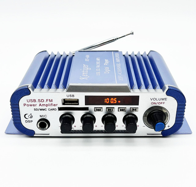 HY-604 BLUE High Power MP3 Car/motorcycle Amplifier / Mp3/audio