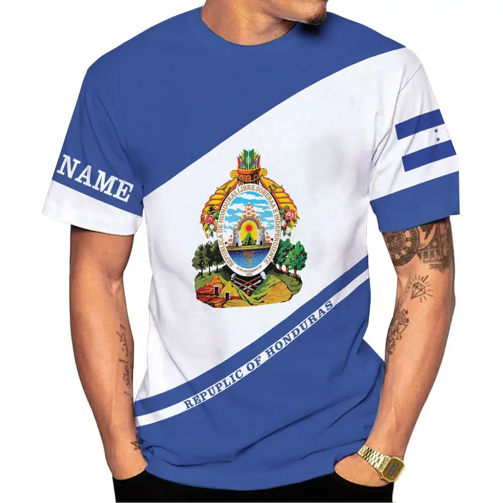 New Arrival Summer T Shirt for Men Honduras Flag Designs Man T-Shirts Customized Patterns Casual Cool Male's Tops Tee Hot Sale