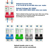 Disyuntores MCB personalizados de 1P, 2P, 3P, 4P, 1P, 2P, 4P, 20A, 25A, 32A, 40A, 50A, 63A, 6KA, 500Vdc, 32 amperios
