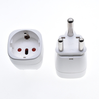 Adaptateur de prise de voyage européen CE ROHS, prise française EU 16A 250V en PC ignifuge vers prise allemande Schuko Type F