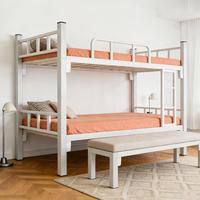 Lits superposés simples en métal robustes et modernes, structure en fer simple, taille complète, garantie de 10 ans, économiques, fiables pour dormir