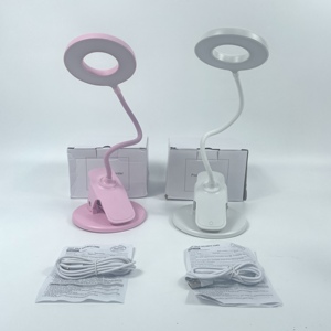 Portable Rechargeable 5W ABS LED Table Lamp Modern Design Cordless Desk Lamp <b>Clamp</b> Clip-On Power Supply Touch Control 3-Color - Product Image 6