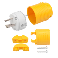 Conector Macho Industrial de Grado Industrial con Certificación ETL, 20 Amperios, 250V, NEMA L6-20P con Conexión a Tierra, 5000 Vatios, para Generador