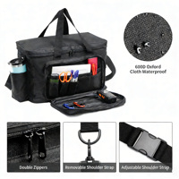 Sac de Rangement Tactique Pliable et Robuste en Polyester Imperméable 22L avec Fermeture Éclair pour Siège Avant de Voiture - Idéal pour la Sécurité et la Patrouille