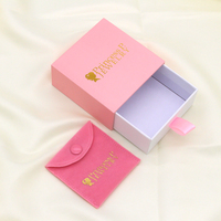 Bijoux de marque de mode personnalisés boîte d'emballage avec logo et pochette de sac boîte cadeau de style bague boucles d'oreilles collier jeune imprimé en usine