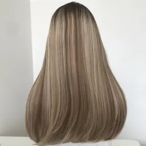 Lb100 Ashy Blonde Zwitserse Kanten Vigin Menselijk Europees Russisch Haar Koosjer Joodse Top Kant Pruik