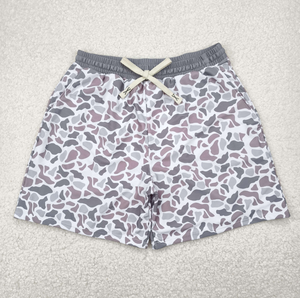 Conjuntos de Ropa de Playa para Familiares, Adultos, Bebés y Niños, Trajes de Baño con Estampado de Camuflaje Gris Claro del Sur - Product Image 4